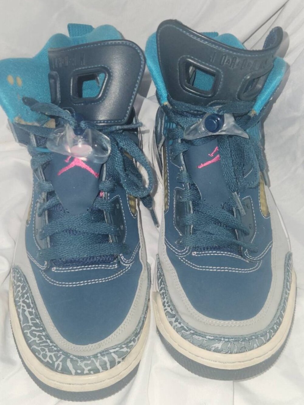 Jordan Spizike Sport Blue Wolf Grey Men's Size 10